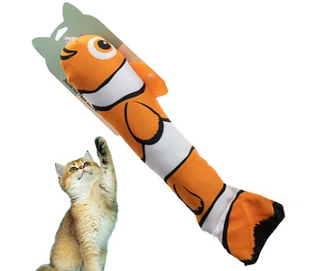 Juguete Pescado Gigante Peluche Para Gato Cs