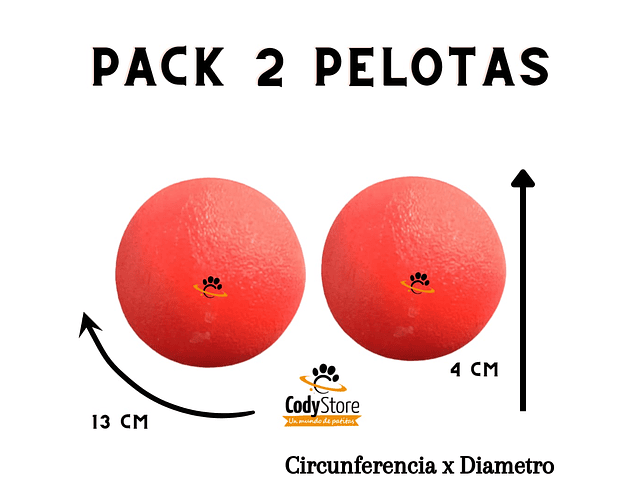 Pack Dos Pelotas Saltarinas Extra Dura Para Perros 74545 / S