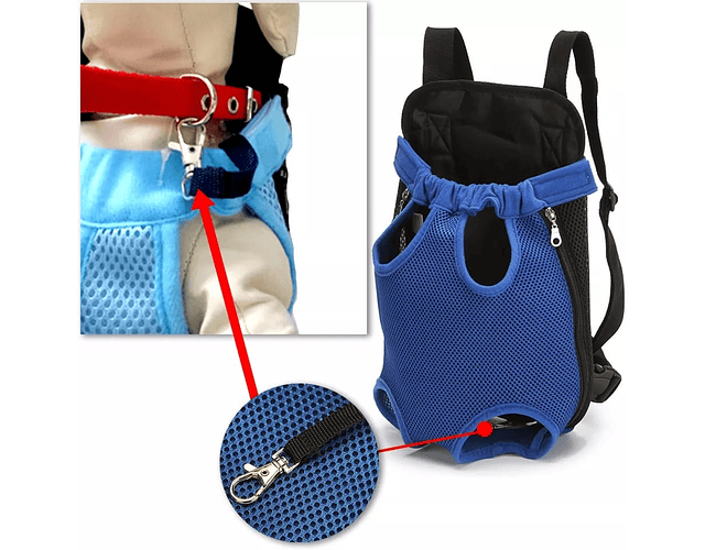 Bolso Canguro Morral Porta Perro Transporte Mascota Talla Xl