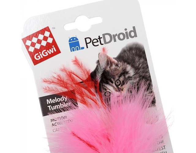 Juguete Interactivo Para Gatos Wobble Feather Pet Droid