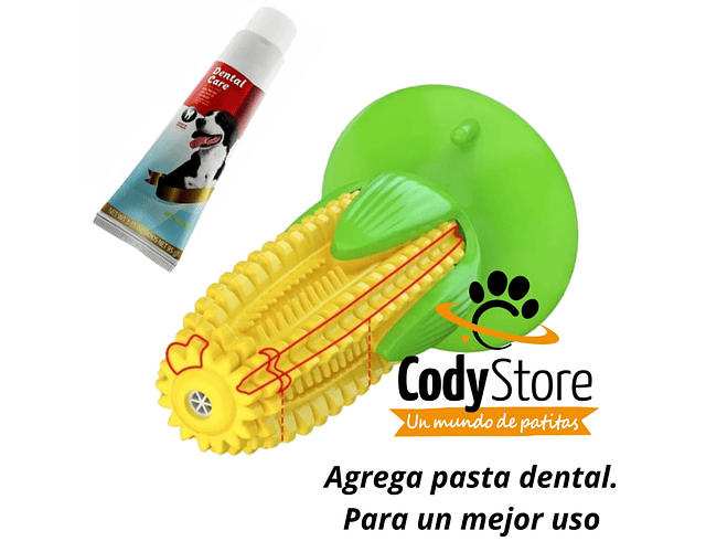 Choclo Cepillo Limpia Dientes Perro Silicona Juguete Mascota