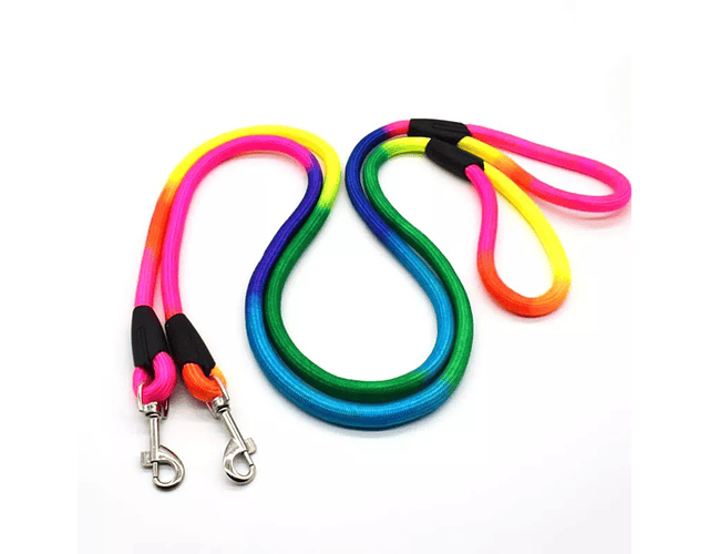 Correa Trailla Reflectante Multicolor Para Perros - Nylon Cs