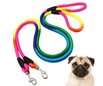 Correa Trailla Reflectante Multicolor Para Perros - Nylon Cs