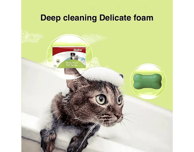 Jabón Para Perros Y Gatos Anti Pulgas/garrapatas - Aloe Vera