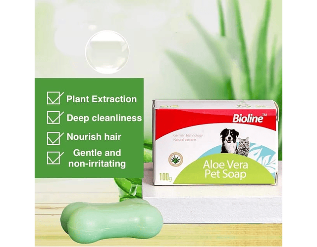 Jabón Para Perros Y Gatos Anti Pulgas/garrapatas - Aloe Vera