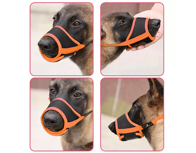 Bozal De Nylon Ajustable Para Perros - Variedad En Tallas Cs