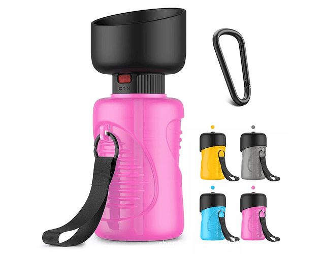 Botella Para Mascota Premium Plegable Taza Hidratación Paseo