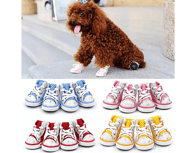 Zapatos Zapatillas Para Perros Gatos Mascota - Talla M - N°2