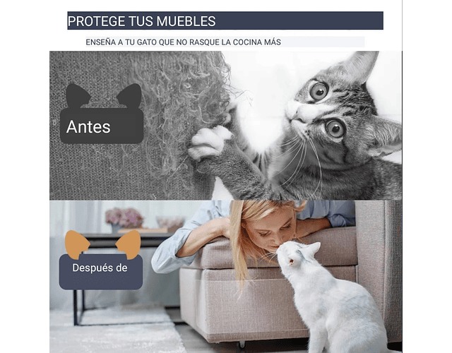 Protector Muebles 10 Cintas Antiarañazos Gatos Sofa Sillón