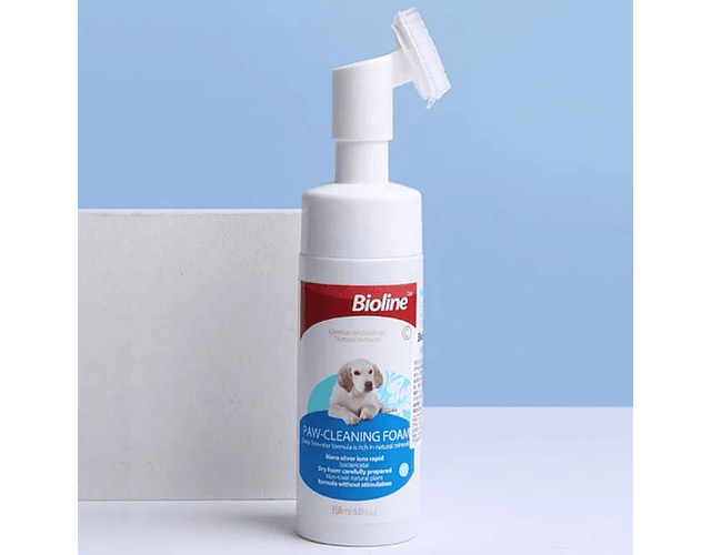 Espuma Limpia Y Cuidado De Patas Para Perros Bioline 150ml