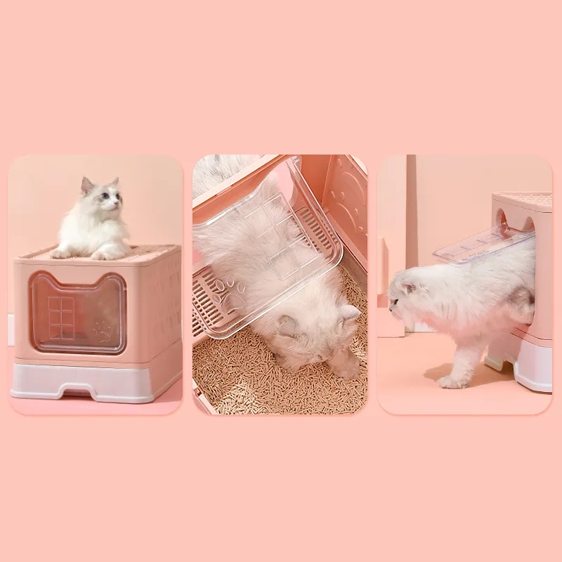 Arenero Para Gato Caja De Arena Mediano Con Pala Esquimal Pets Color Rosa | Bodega Aurrera en línea