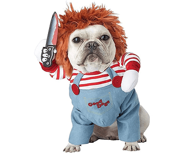 Disfraz Para Perros Y Gatos Diseño Chucky Halloween Mascotas