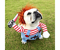 Disfraz Para Perros Y Gatos Diseño Chucky Halloween Mascotas