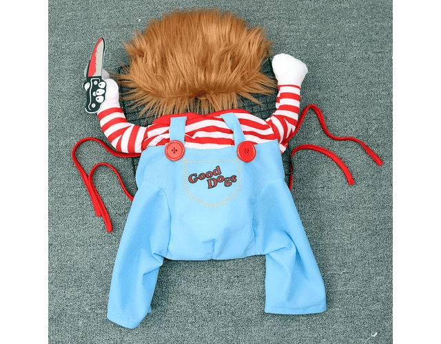 Disfraz Para Perros Y Gatos Diseño Chucky Halloween Mascotas