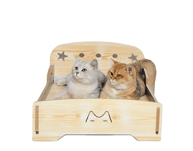 Cama De Madera Confortable Para Mascotas Perros Y Gatos - Cs