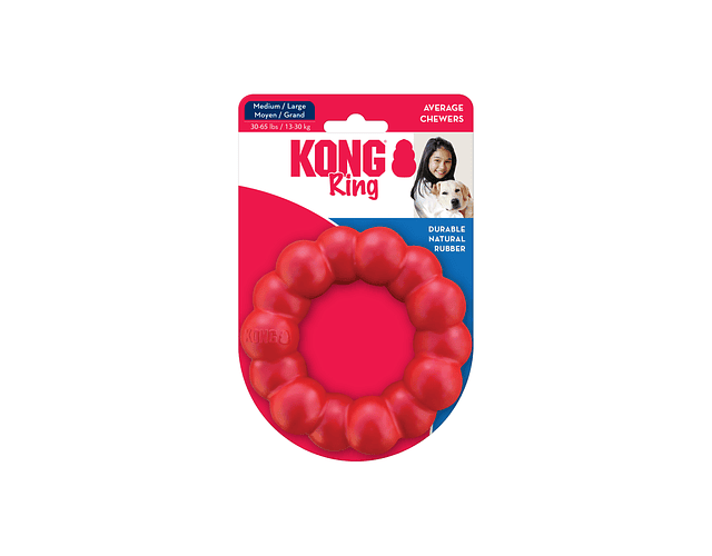 Kong Ring Para Mascota Juguete Mordible Talla M / L 13-30 Kg