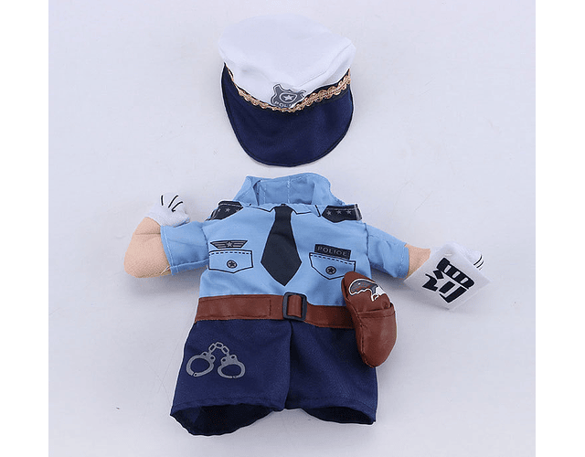 Disfraz Para Perro Y Gatos Diseño Policia Halloween Mascotas