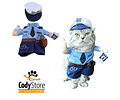 Disfraz Para Perro Y Gatos Diseño Policia Halloween Mascotas