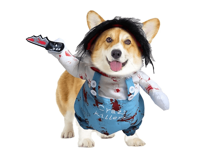 Disfraz Para Perro Y Gato Crazy Killers Halloween Mascotas