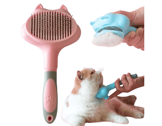 Cepillo Elimina Pelo Con Botón Limpieza Gato, Perro, Mascota