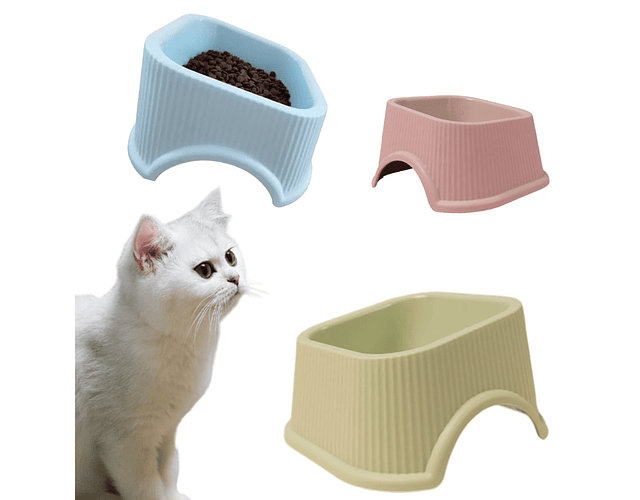 Bowl Cuenco Cuadrado Plato Inclinado Para Gatos - Codystore