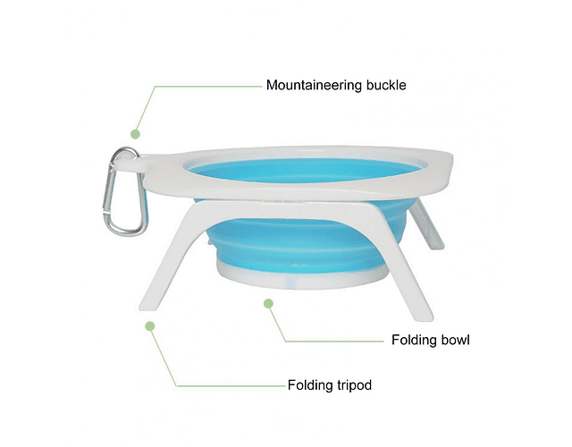 Plato Bowl Cuenco Portable En Altura Viajes Perro Mascotas