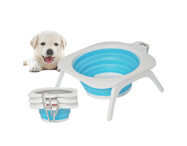 Plato Bowl Cuenco Portable En Altura Viajes Perro Mascotas