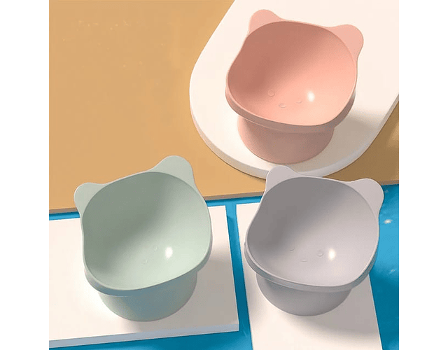 Cuenco Bowl Plato Inclinado Elevado Para Perro Gatos Mascota