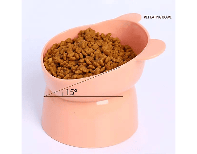 Cuenco Bowl Plato Inclinado Elevado Para Perro Gatos Mascota