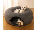 Cama Túnel Casa Iglú De Fieltro Duradero Para Gatos Mascotas