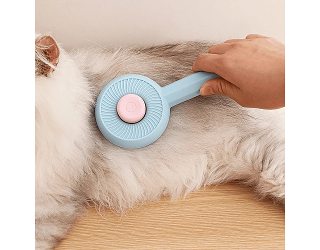 Cepillo Para Mascotas Botón Extractor Premium Fácil Limpieza
