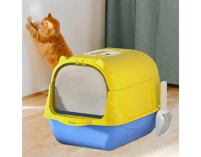 Caja Arenero Baño Sanitario Cerrado Para Gato Baño Mascotas