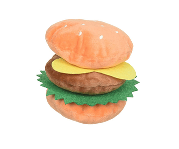 Juguete Hamburguesa Burguer De Peluche Sonido Para Perros