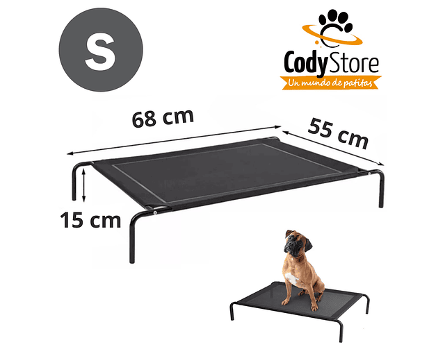 Cama En Altura Refrescante Para Mascotas Perro, Gato Talla S