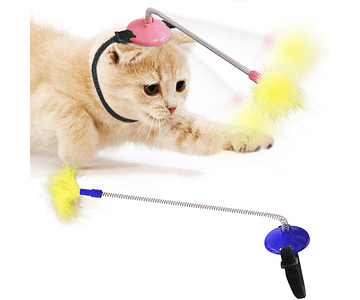 Juguete Collar Con Pluma Para Gato Interactivo Y Divertido