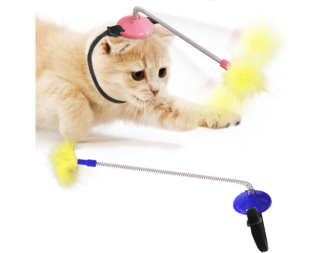 Juguete Collar Con Pluma Para Gato Interactivo Y Divertido