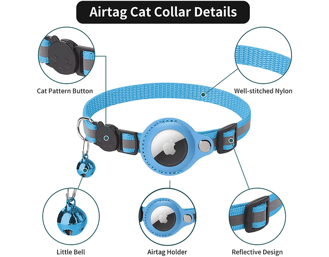 Llavero collar para mascota perro/gato para Apple Airtag 