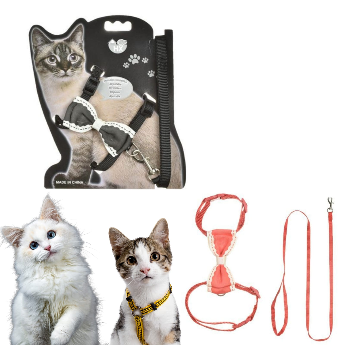 Arnes Gato con Lazo – Worldpet – Alimentos y Accesorios para Mascotas