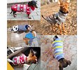 Suéter Ropa Mascotas Capa Chaleco Hueso Rayas Perros Y Gatos