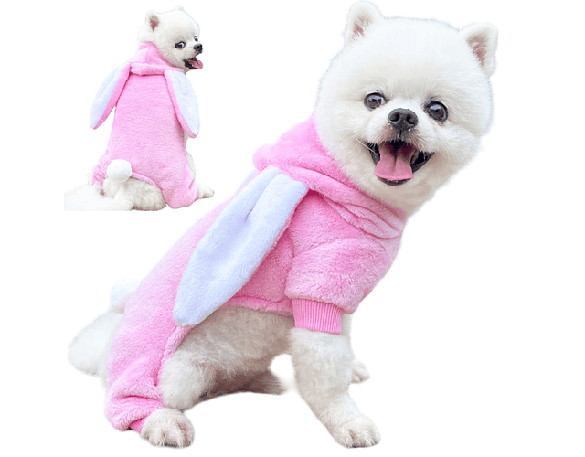 Poleron Disfraz De Conejo Pijama Polar Ropa Frio Mascotas