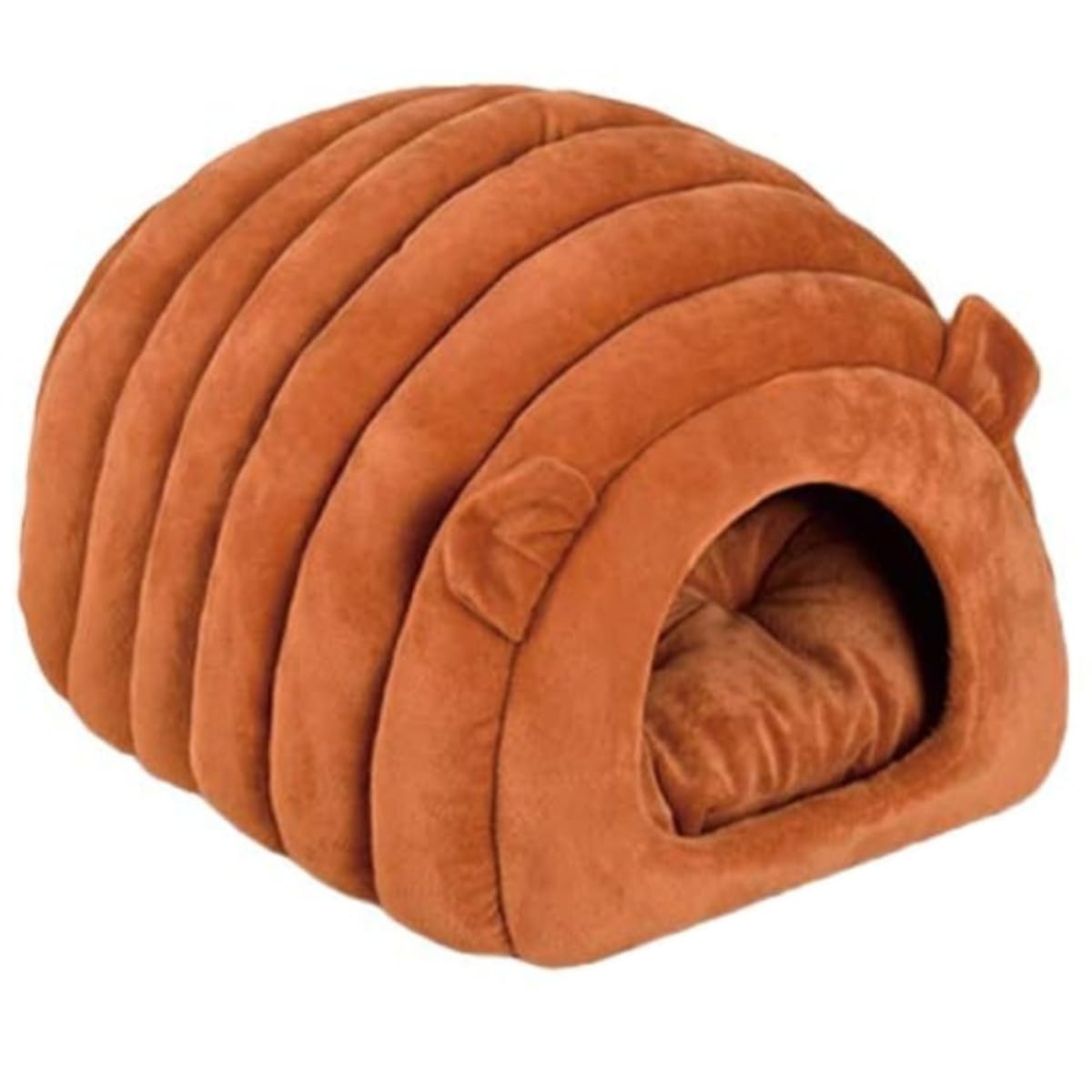 Cama Plegable Para Gatos Y Perros Pequeños - 2 En 1, Tamaño 51x61cm, Felpa Suave, Marrón