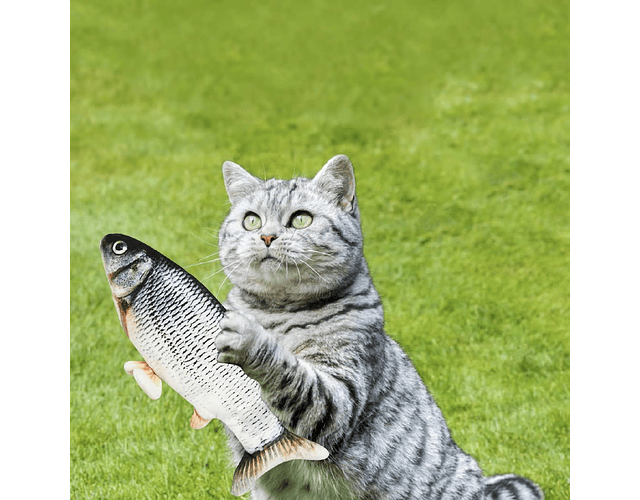 Juguete Pescado Con Catnip Movimiento Interactivo Para Gato