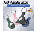 Kit Pack 4 Llaveros Para Airtag Silicona De Alta Resistencia