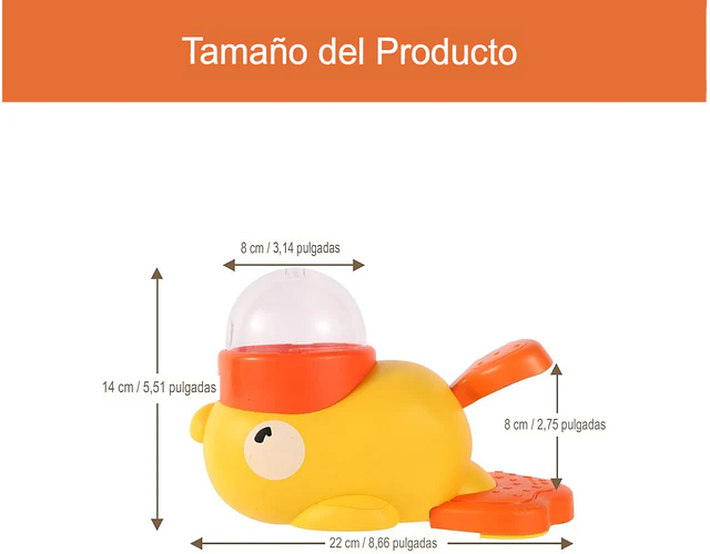 Alimentador Lento Dispensador Pato Entretenimiento Mascotas