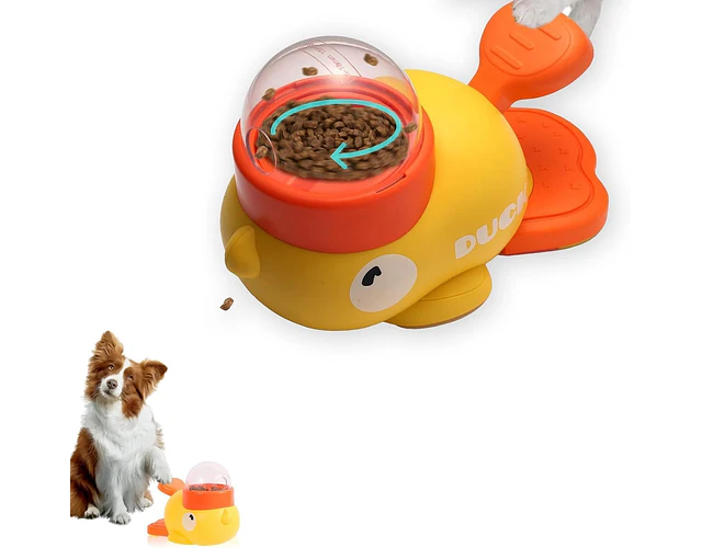 Alimentador Lento Dispensador Pato Entretenimiento Mascotas