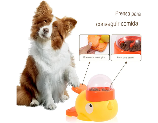 Alimentador Lento Dispensador Pato Entretenimiento Mascotas