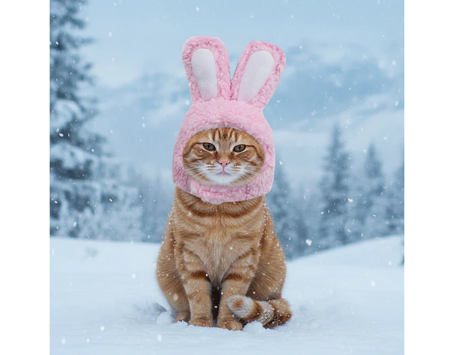 Gorro Orejas Cintillo Kawaii Para Gatos Invierno Mascotas Cs