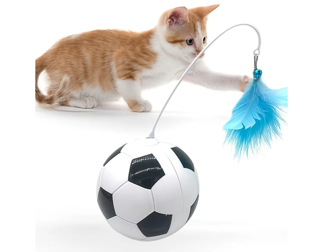 Pelota De Futbol Con Señuelo Premium Para Mascotas Gatos