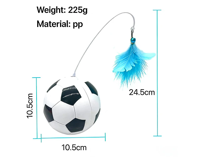 Pelota De Futbol Con Señuelo Premium Para Mascotas Gatos