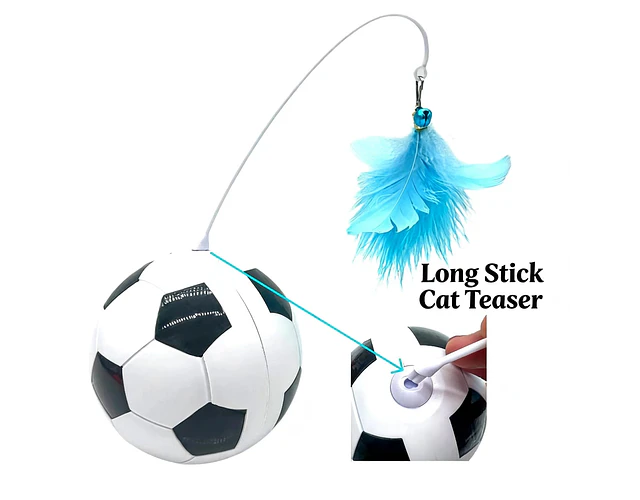 Pelota De Futbol Con Señuelo Premium Para Mascotas Gatos